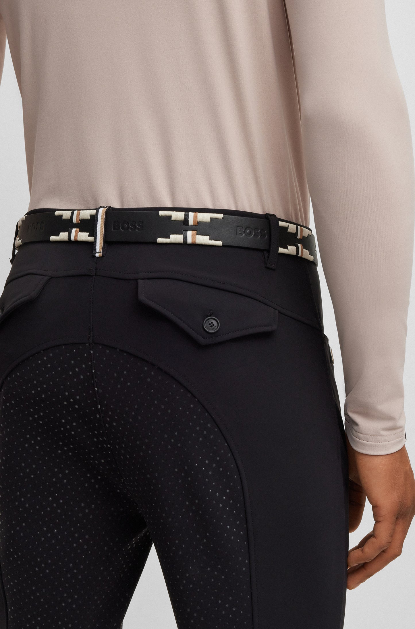 BOSS POLO BELT SIGNATURE BLACK