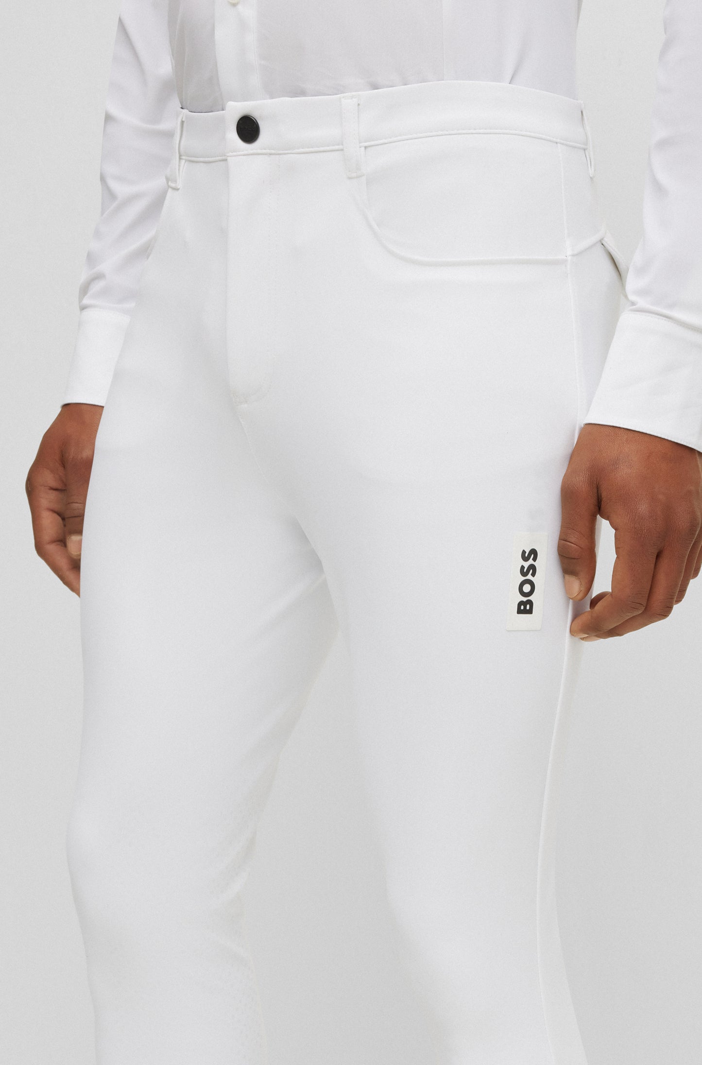 BOSS JAMES KNEE GRIP BREECHES WHITE