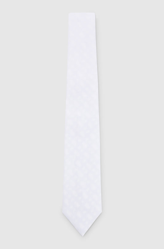 BOSS MONOGRAM SHOW TIE WHITE