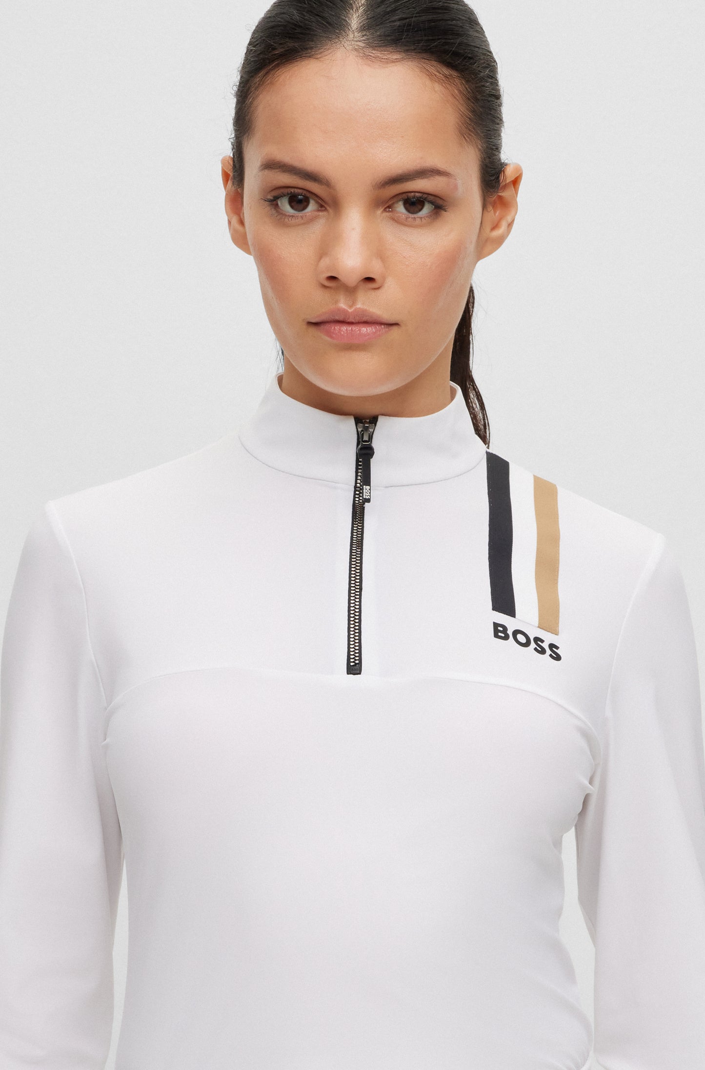 BOSS EVY SIGNATURE STRIPE SHOW SHIRT WHITE