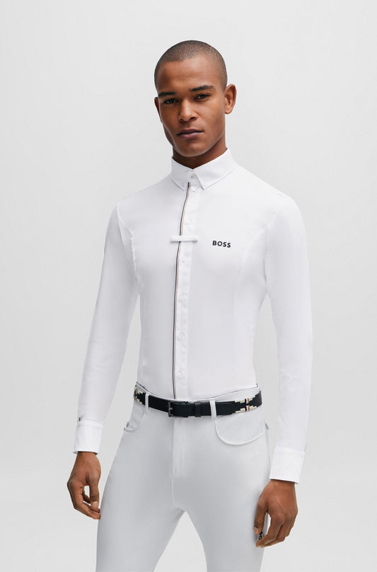 BOSS NORMAN SHOW SHIRT SIGNATURE STRIPE WHITE