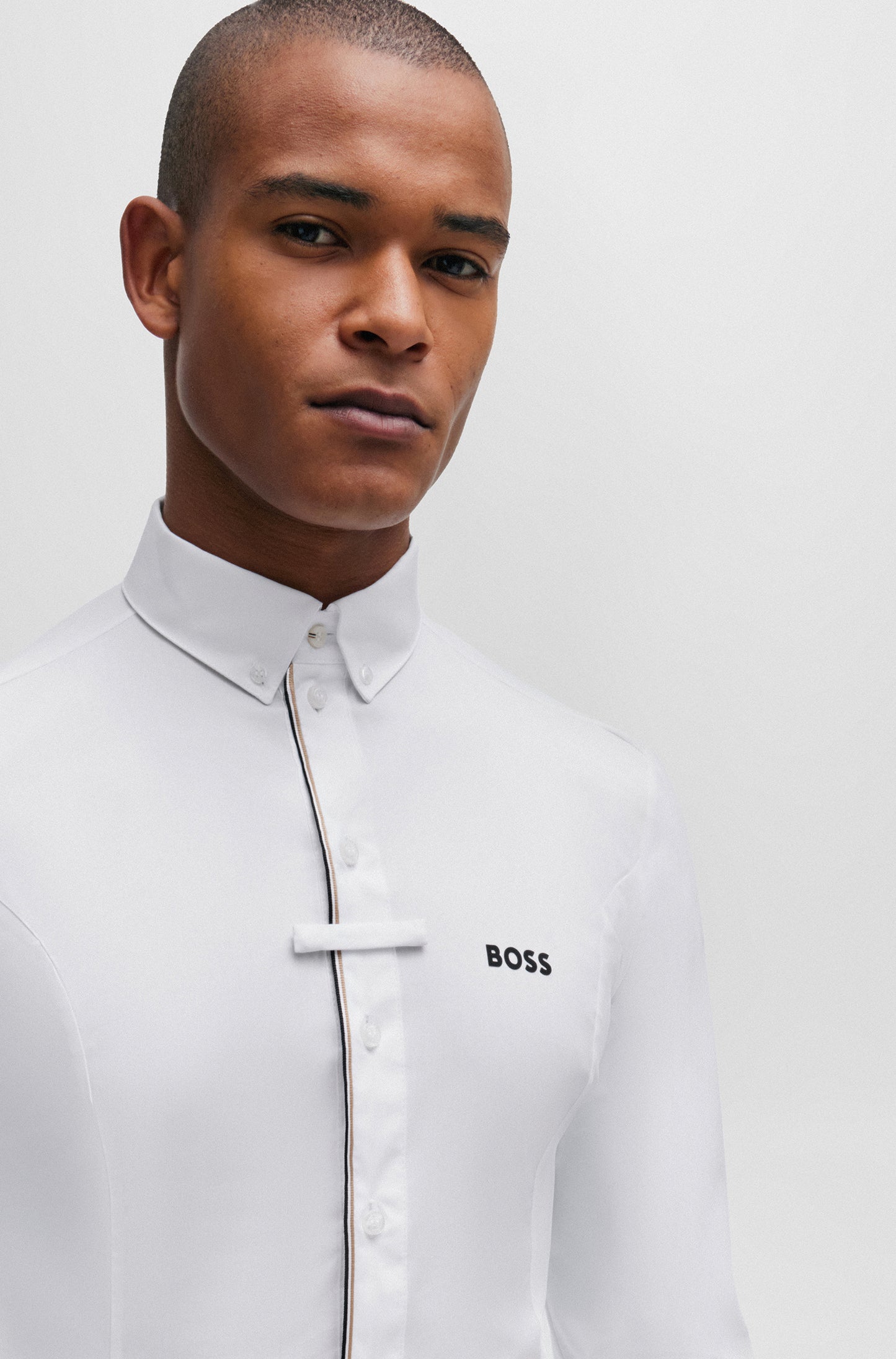 BOSS NORMAN SHOW SHIRT SIGNATURE STRIPE WHITE