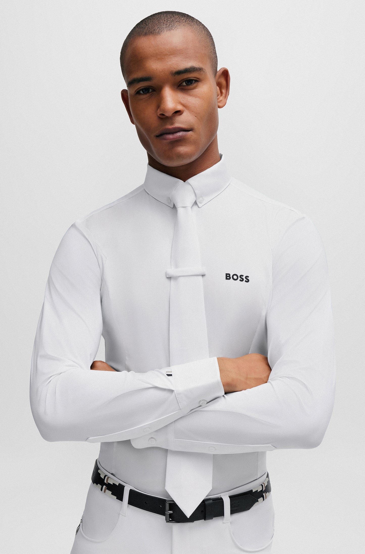 BOSS NORMAN SHOW SHIRT SIGNATURE STRIPE WHITE