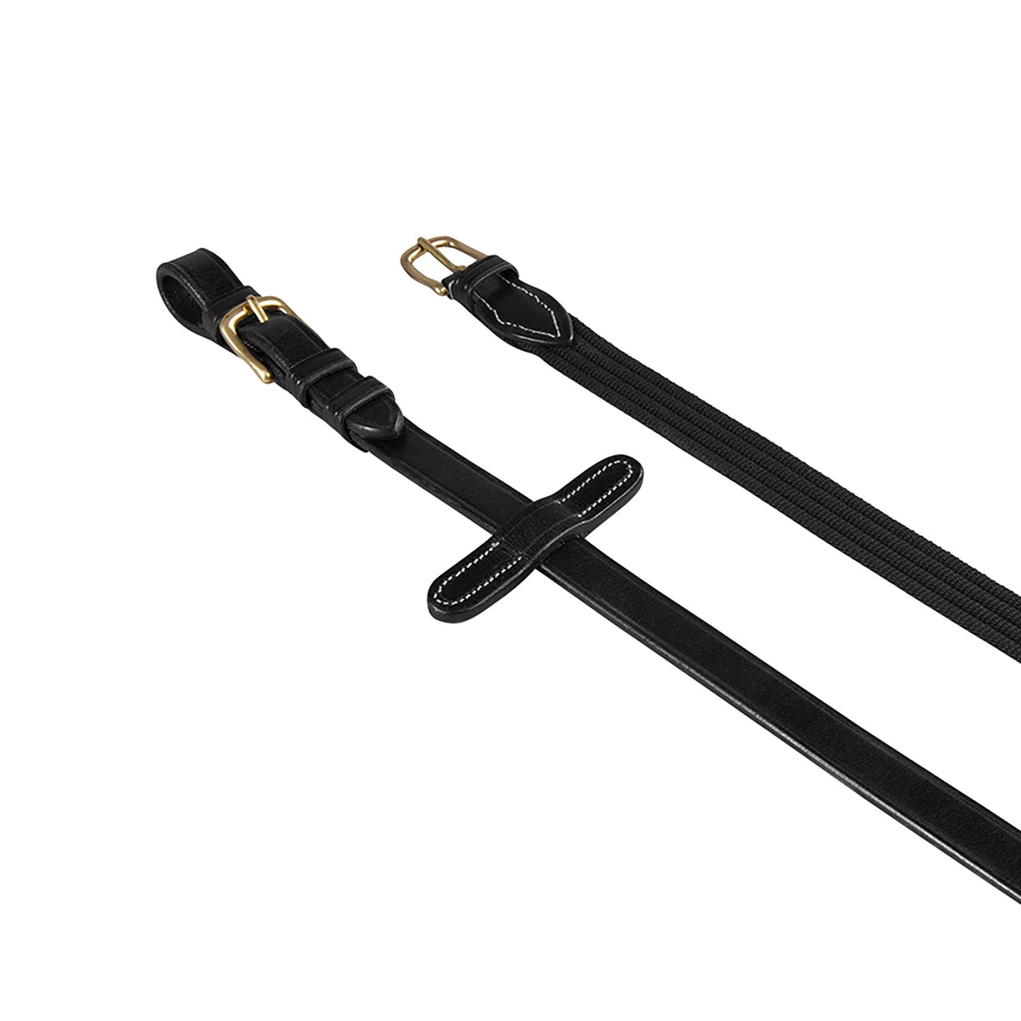 EQUESTRO REINS FOR ENGLISH BRIDLE WITH BRASS BUCKLES