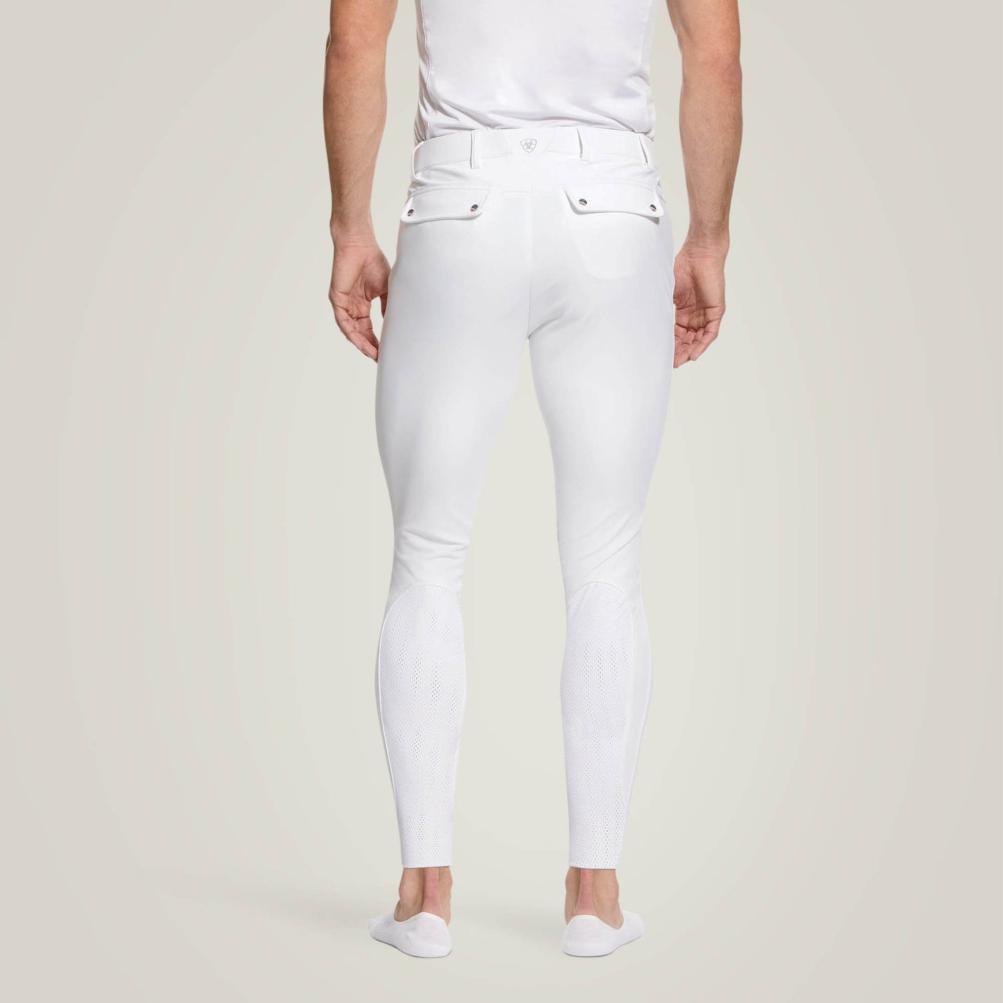 ARIAT MEN TRI FACTOR GRIP KNEE PATCH BREECH WHITE