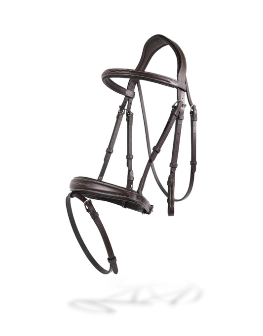 Jake Adam’s Brida De Salto Acolchada Con Muserola Combinada Desmontable y Riendas De Goma