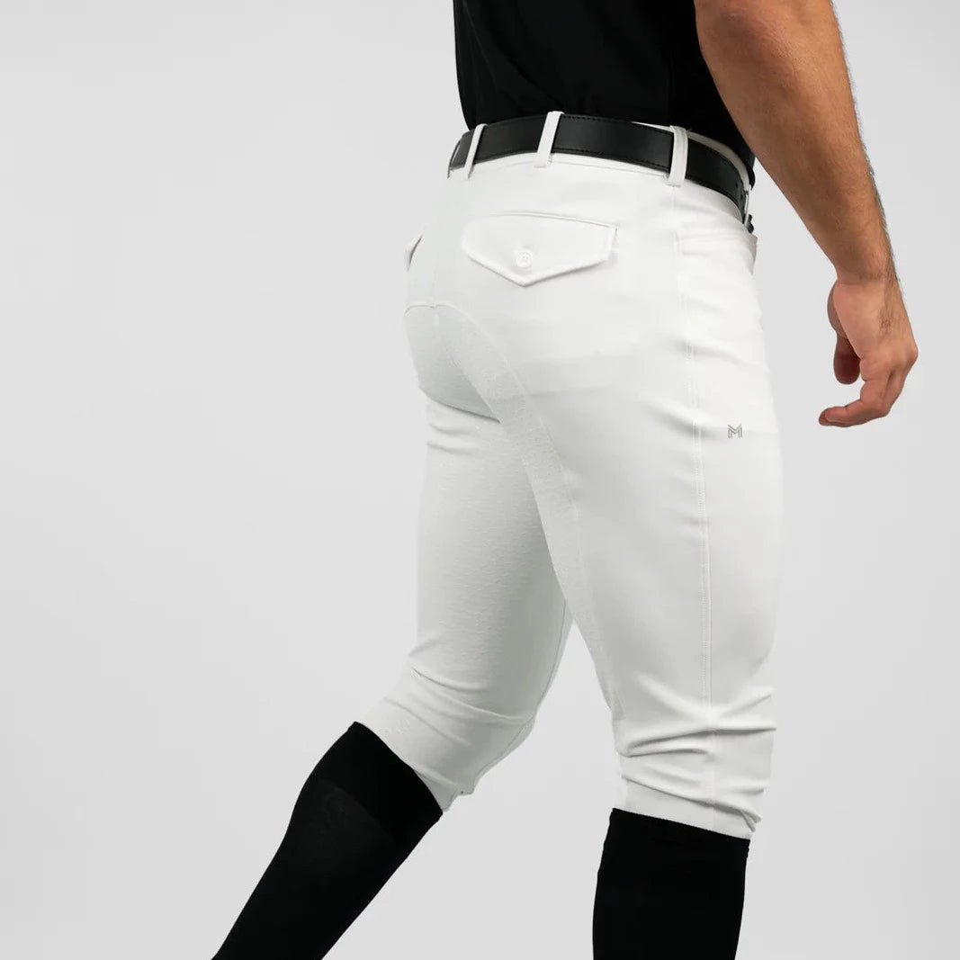 MAXIMILIAN PERFORMANCE BREECHES KNEE GRIP WHITE