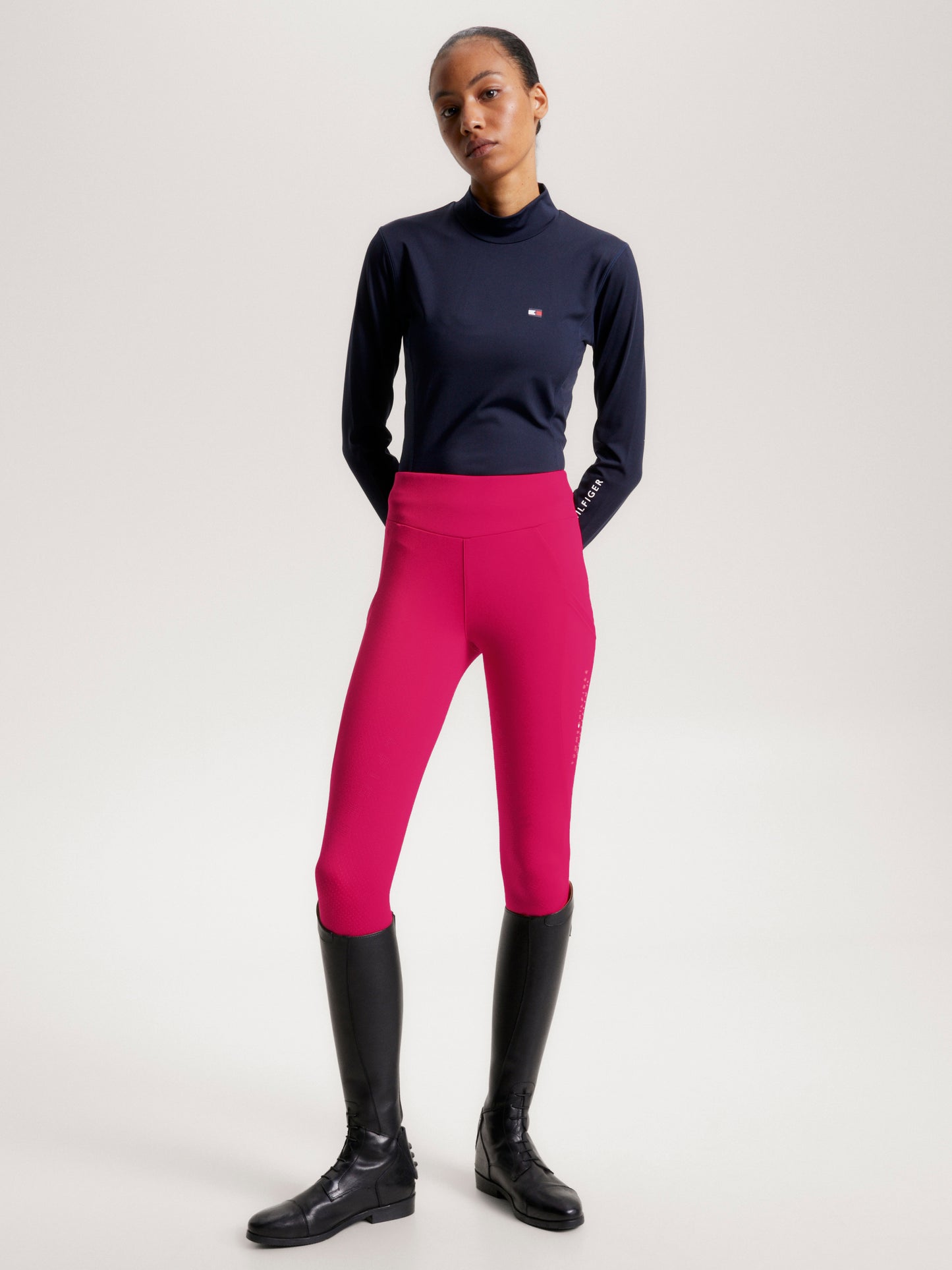 HILFIGER HIGH NECK LONG SLEEVE BASELAYER DESERT SKY