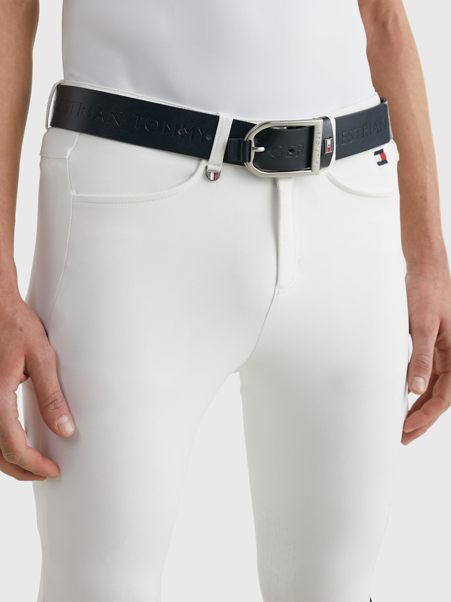 HILFIGER STIRRUP BUCKLE VEGAN BELT DESERT SKY