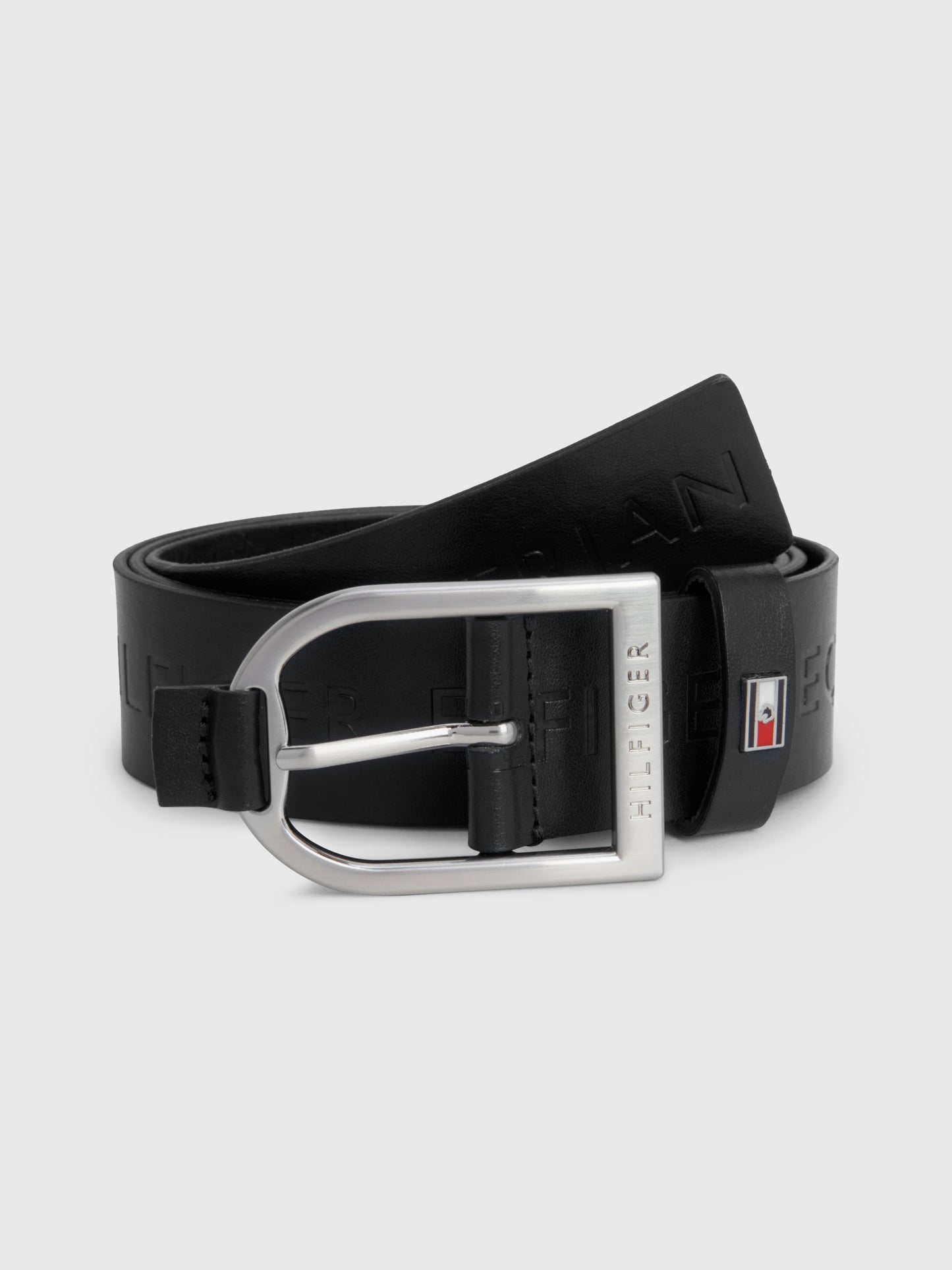 HILFIGER STIRRUP BUCKLE VEGAN BELT DESERT SKY