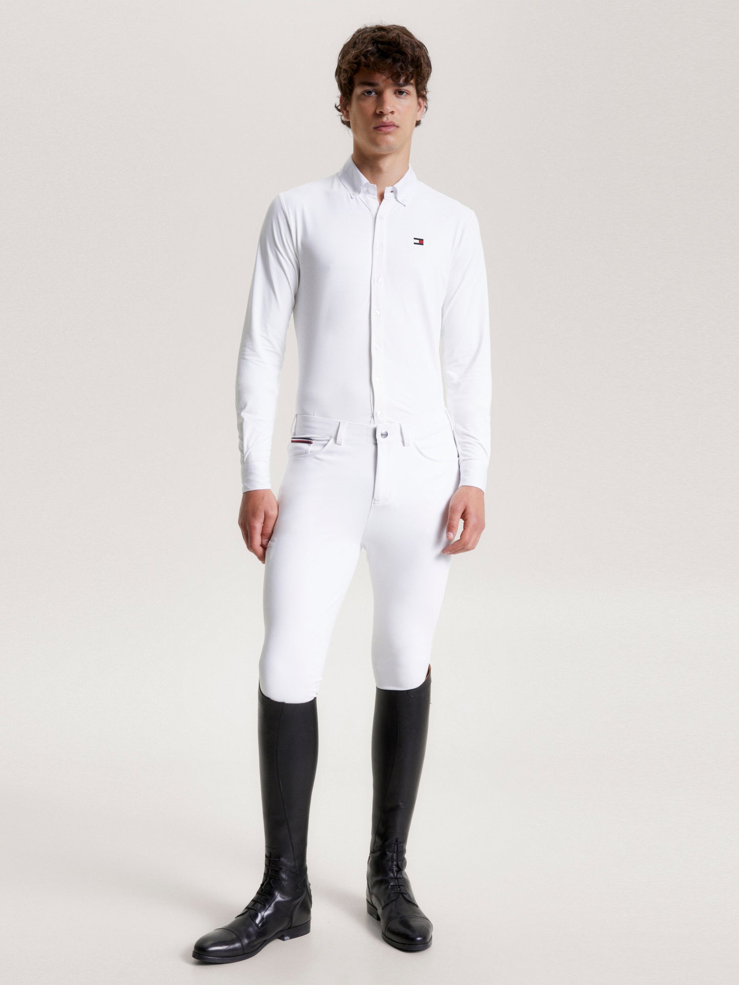 HILFIGER AMSTERDAM LONG SLEEVE SHOW SHIRT TH OPTIC WHITE