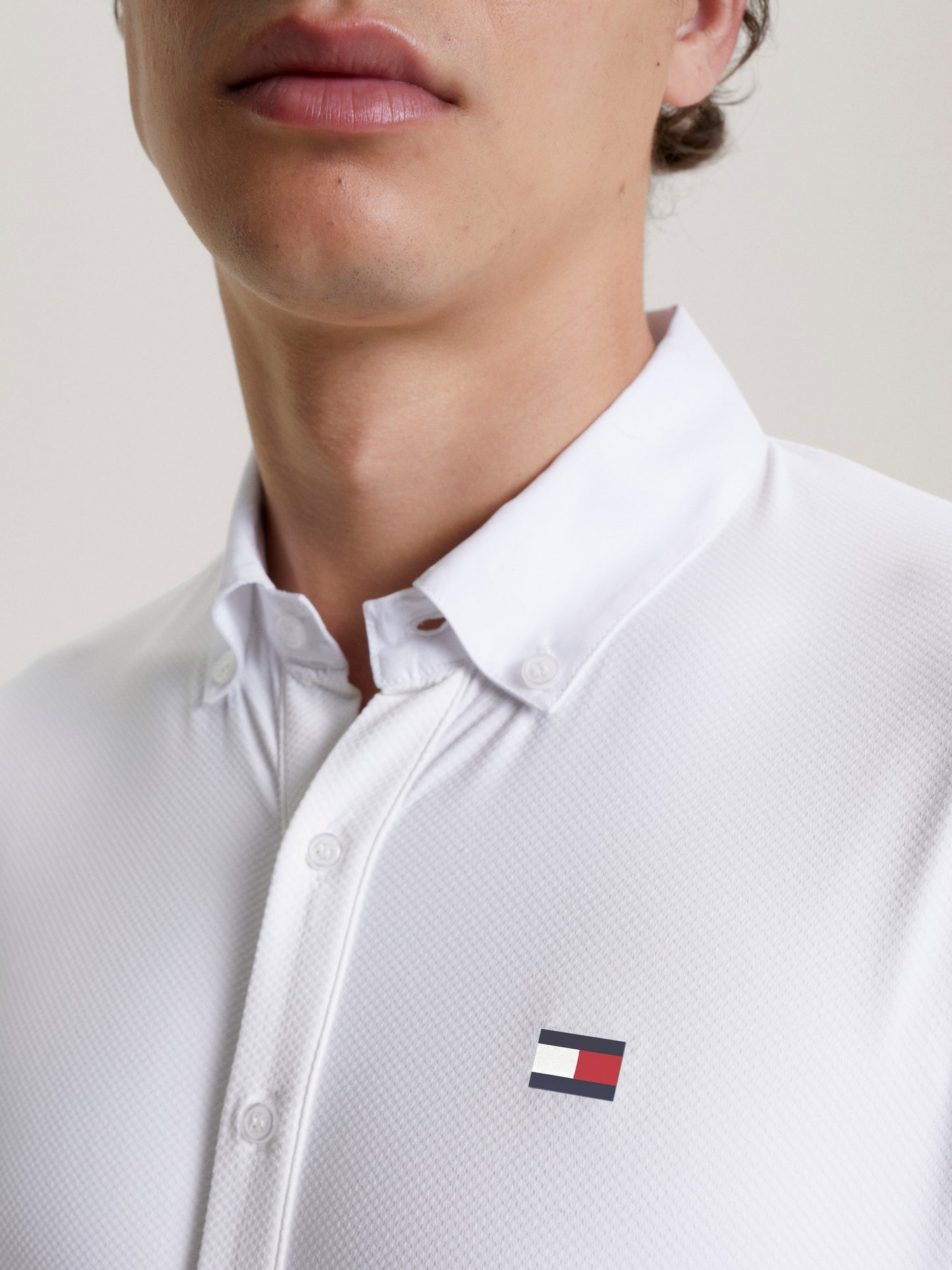 HILFIGER AMSTERDAM LONG SLEEVE SHOW SHIRT TH OPTIC WHITE