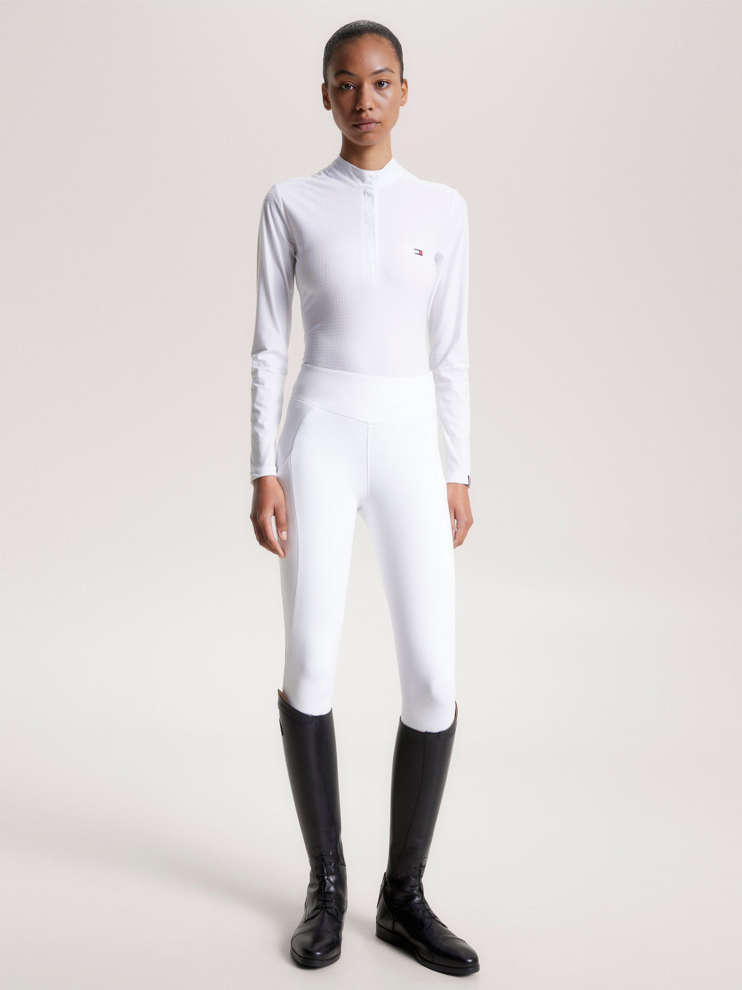 HILFIGER CHELSEA COOLING LONG SLEEVE SHOW SHIRT OPTIC WHITE