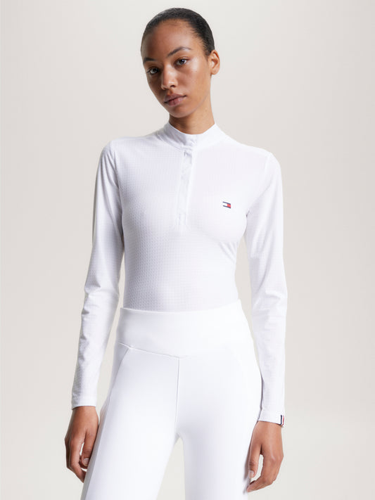 HILFIGER CHELSEA COOLING LONG SLEEVE SHOW SHIRT OPTIC WHITE