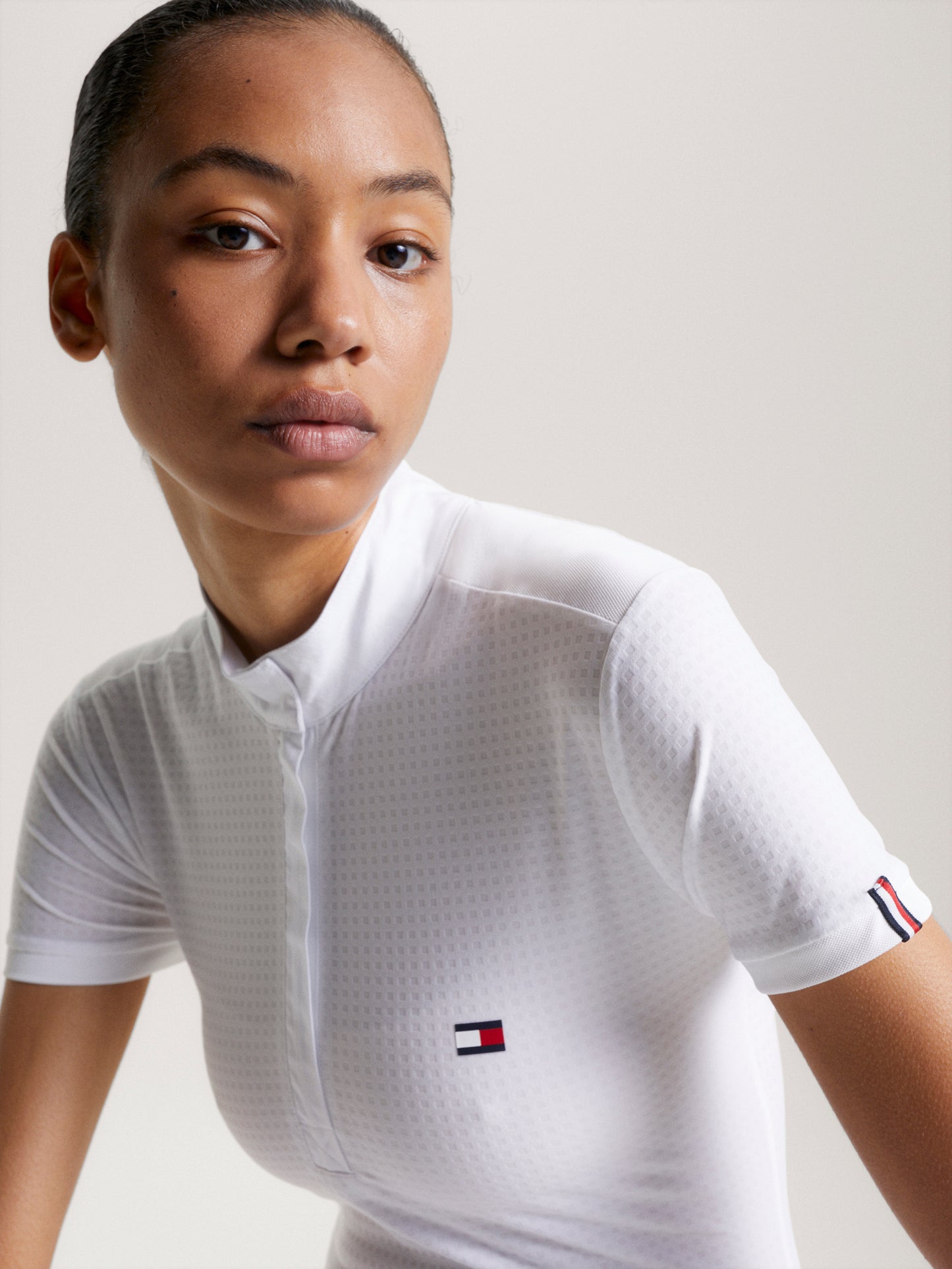 HILFIGER CHELSEA COOLING SHORT SLEEVE SHOW SHIRT OPTIC WHITE