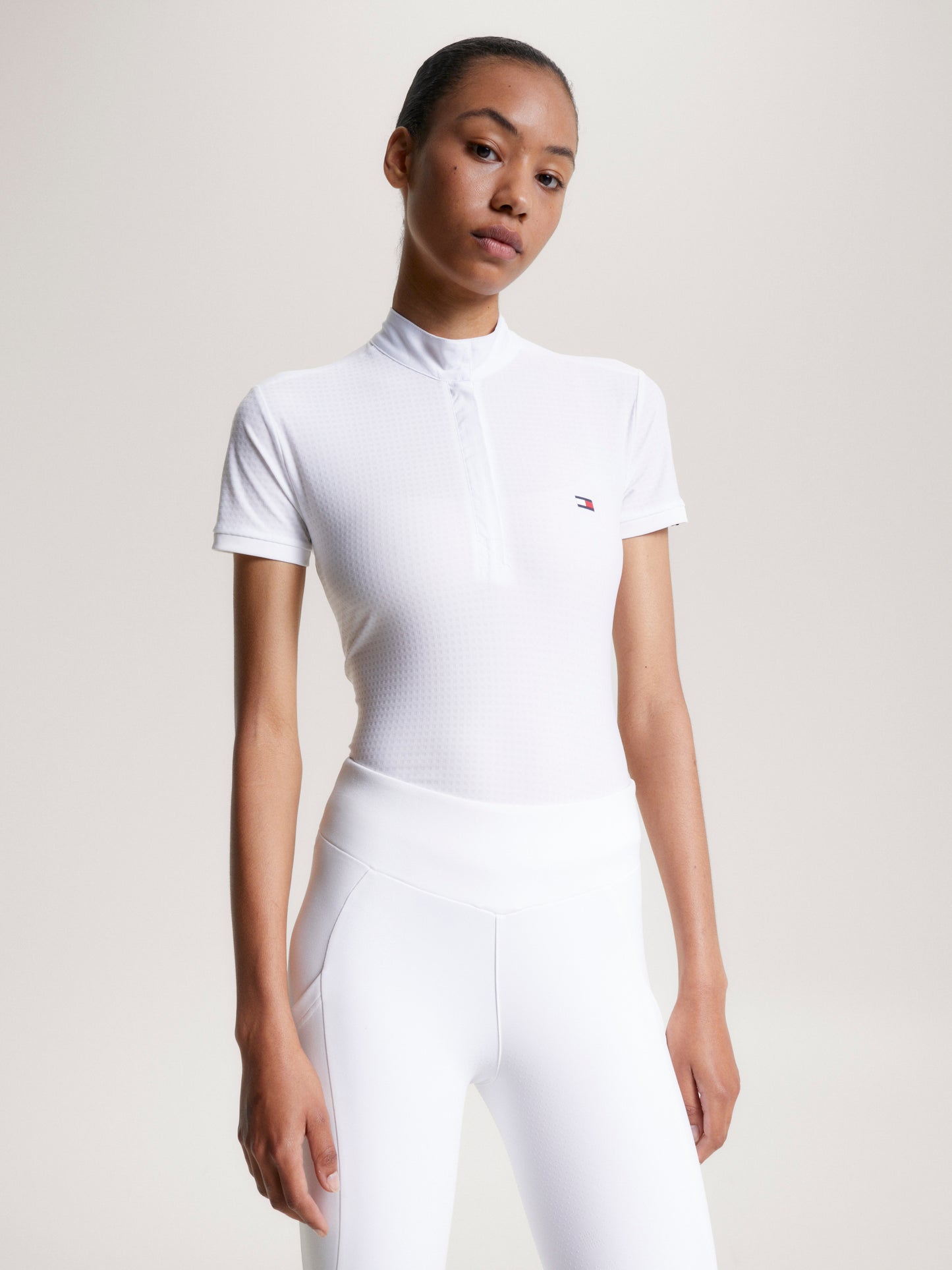 HILFIGER CHELSEA COOLING SHORT SLEEVE SHOW SHIRT OPTIC WHITE