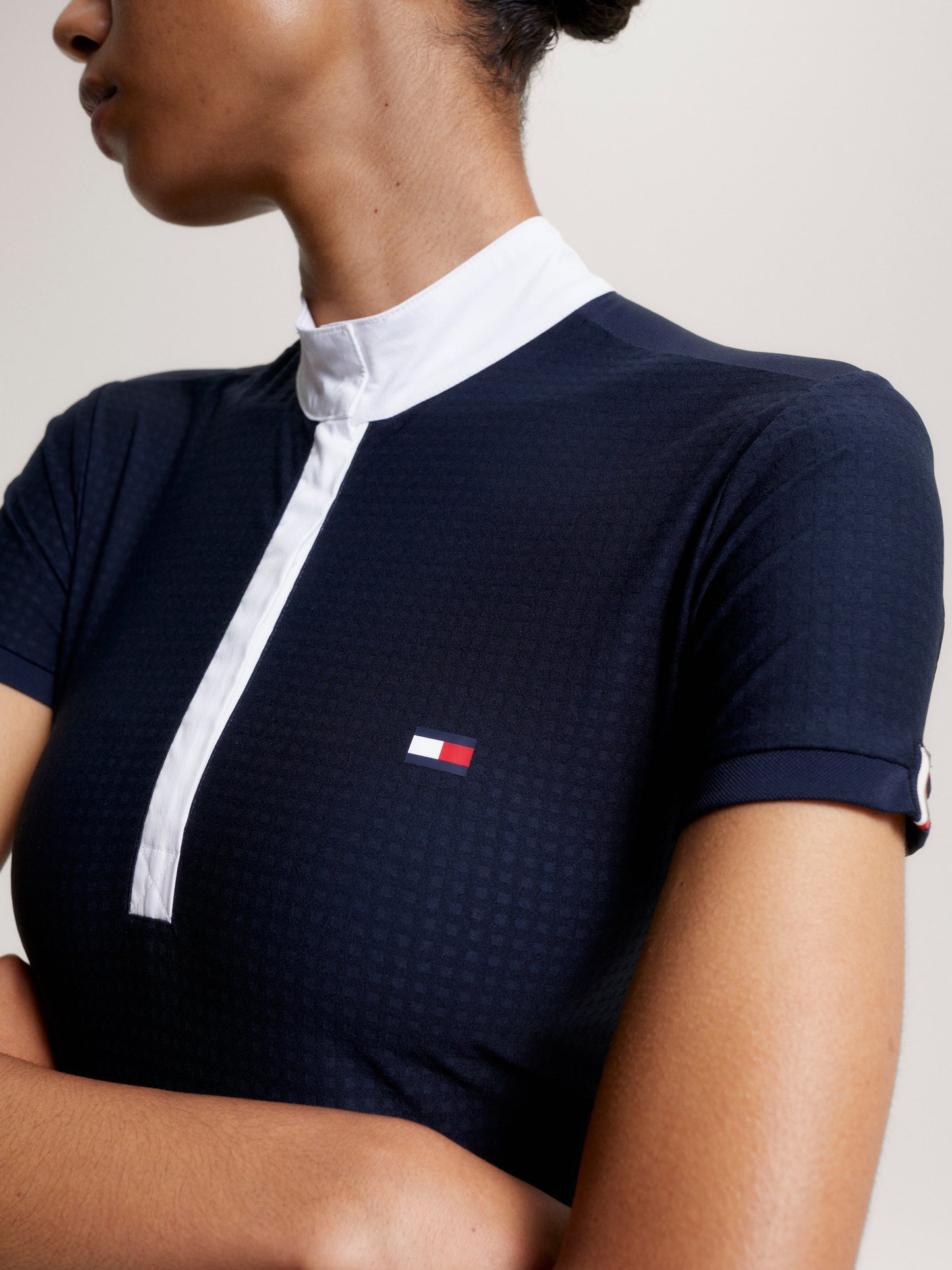 HILFIGER CHELSEA COOLING SHORT SLEEVE SHOW SHIRT DESERT SKY