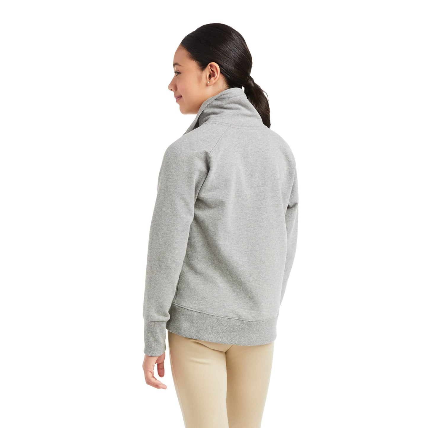 ARIAT TEAM LOGO FULL ZIP SWEATSHIRT GREY