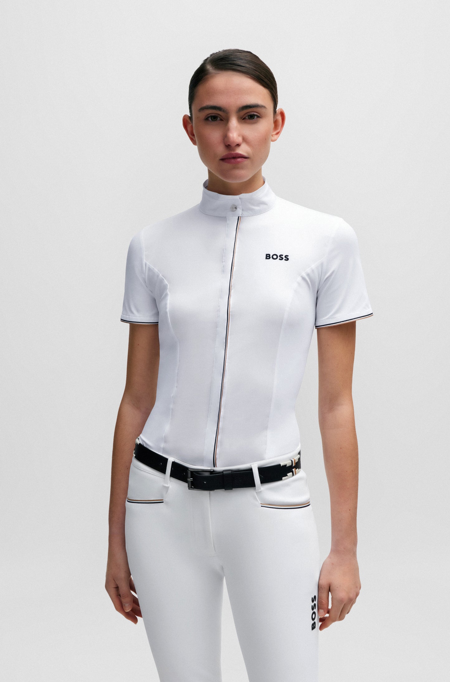 BOSS ELISA SHOW BLOUSE SIGNATURE WHITE