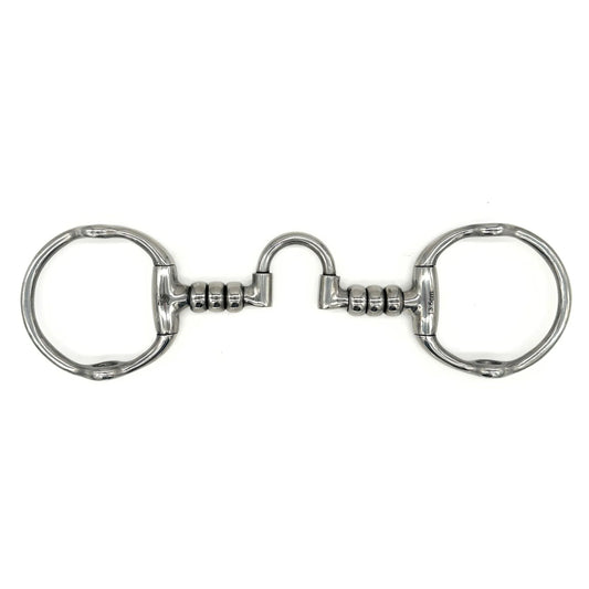 Jake Adam’s Stainless Steel Cherry Roller Fixed Gag with Low Correction Port Bit