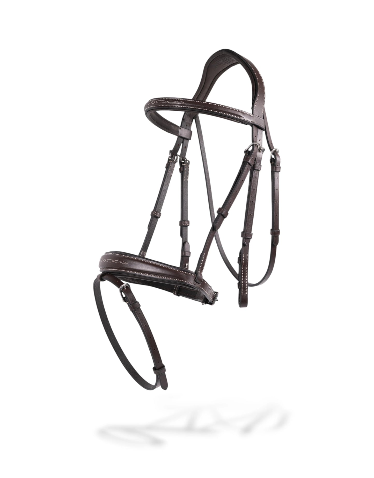 Jake Adam’s Brida De Salto Acolchada Con Muserola Combinada Desmontable y Riendas De Goma